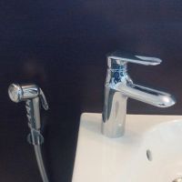 JACOB DELAFON Смеситель для умывальника однорычажный с гигиеническим душем Kumin (E99465-CP)